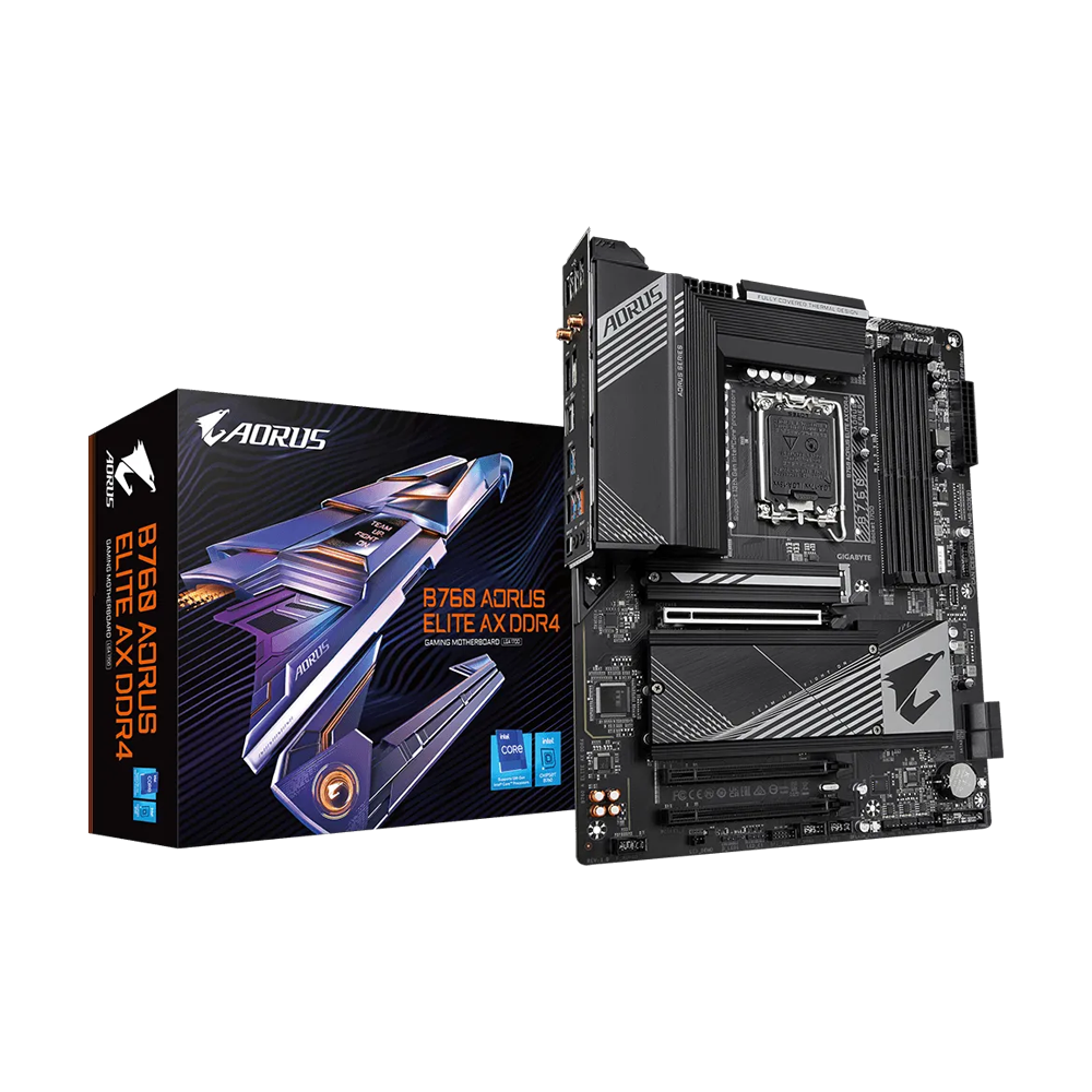 GIGABYTE B760 A ELITE AX DDR4 ATX Motherboard - Black