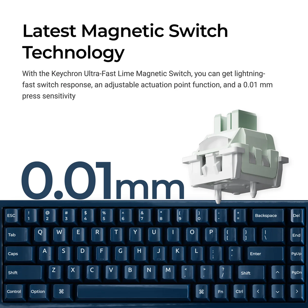 Keychron Q16 HE 8K 65% Wired Magnetic Switch Gaming Keyboard — Light Green