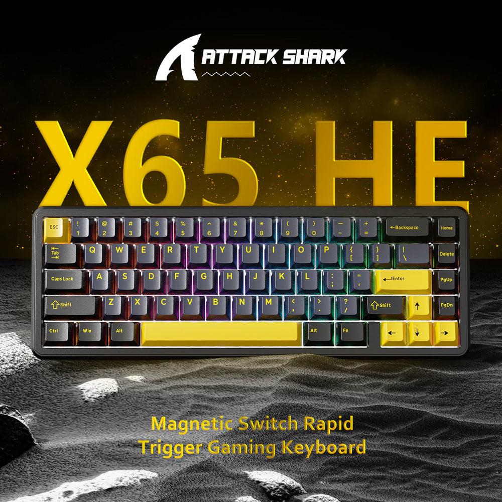 ATTACK SHARK X65 HE Magnetic Switch Wired Gaming Keyboard - Starlight Black