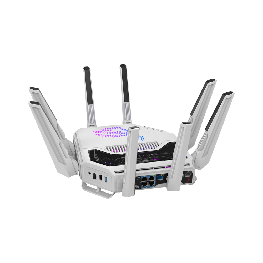 ASUS ROG Rapture GT-BE19000AI Tri-band WiFi 7 Gaming Router - White