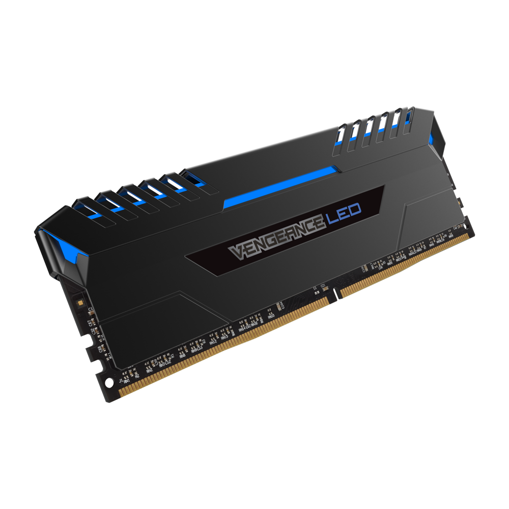 CORSAIR VENGEANCE 16GB (2x8GB) DDR4 2666Mhz C16 Blue Led Memory