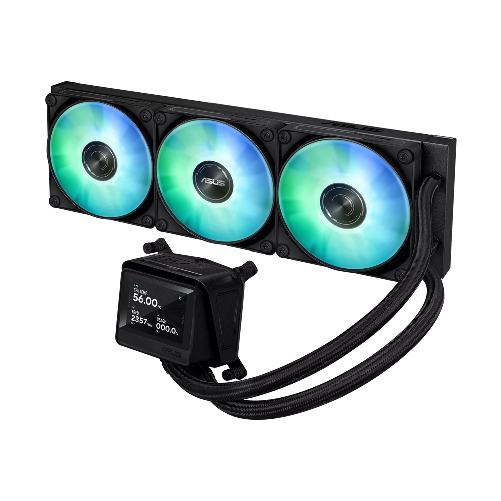 ASUS MAX Gaming 360 ARGB LCD Liquid Cooler - Black
