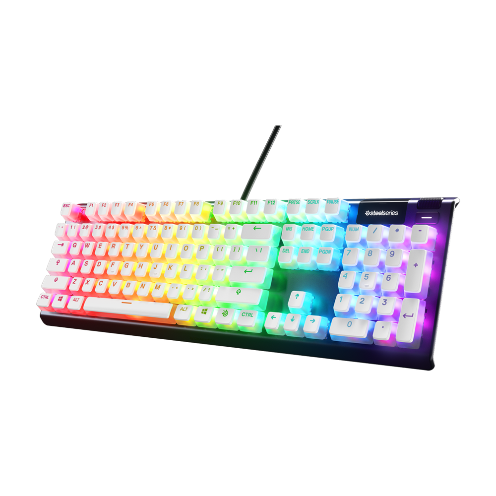 STEELSERIES Prismcaps Universal Double Shot PBT Keycaps - White