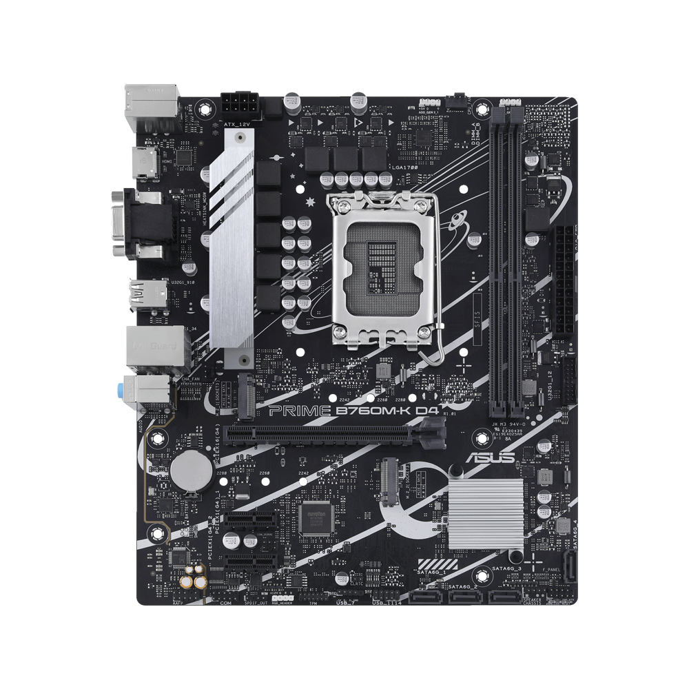 ASUS PRIME B760M-K DDR4 Motherboard - Black