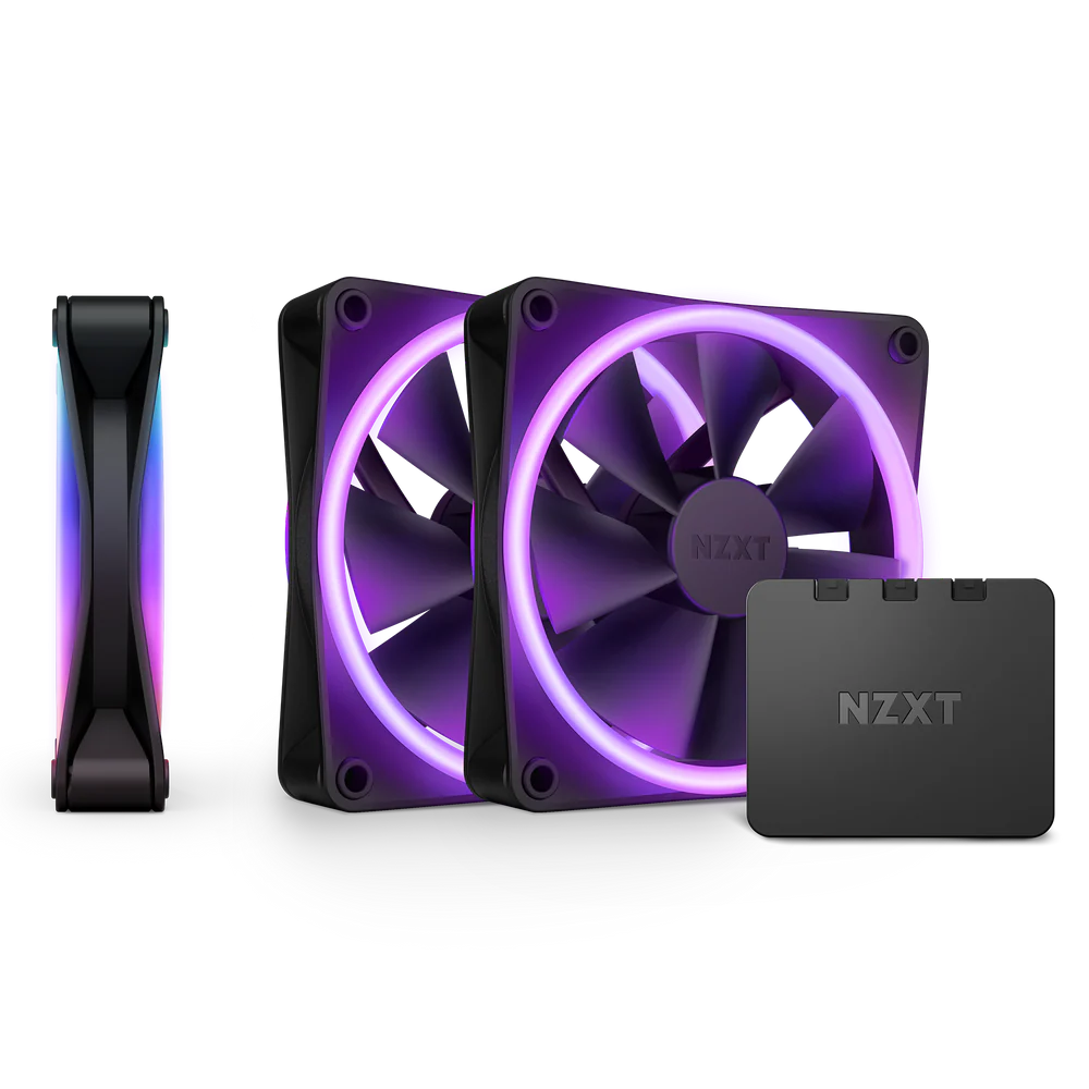NZXT F120RGB Duo - 120mm Dual-sided RGB Fan - Triple Pack (Black)