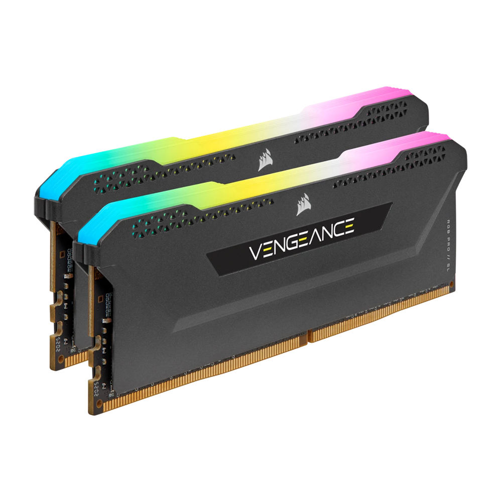 CORSAIR VENGEANCE RGB PRO SL 32GB (2x16GB) DDR4 DRAM 3600MHz C18 Memory Kit – Black