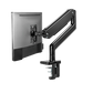 TWISTED MINDS Single Mechanical Spring Monitor Arm With USB Ports (Curve Screen)