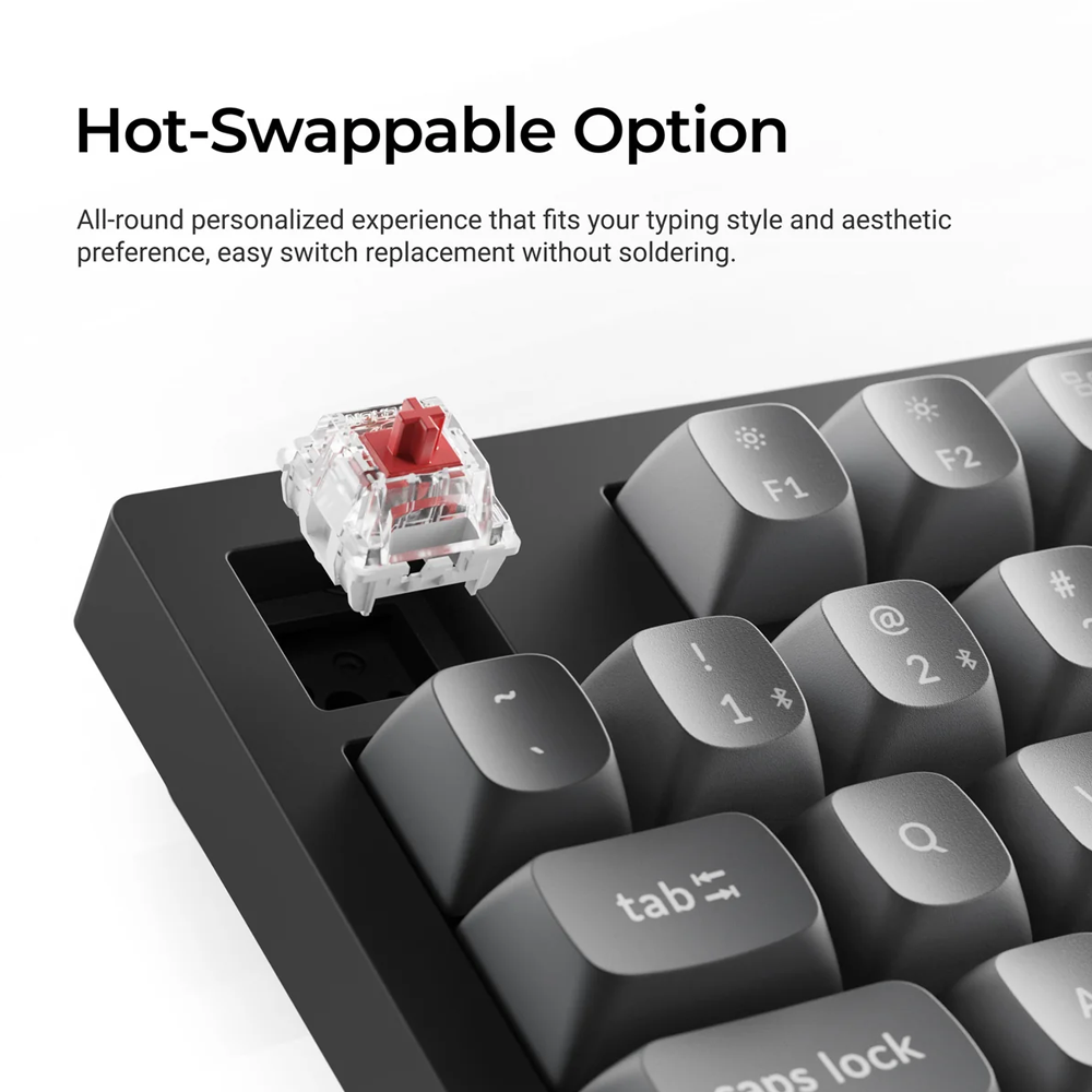 Keychron K10 Max QMK 100% Wireless RGB Mechanical Gaming keyboard (RGB Backlight Hot-Swappable) - Black