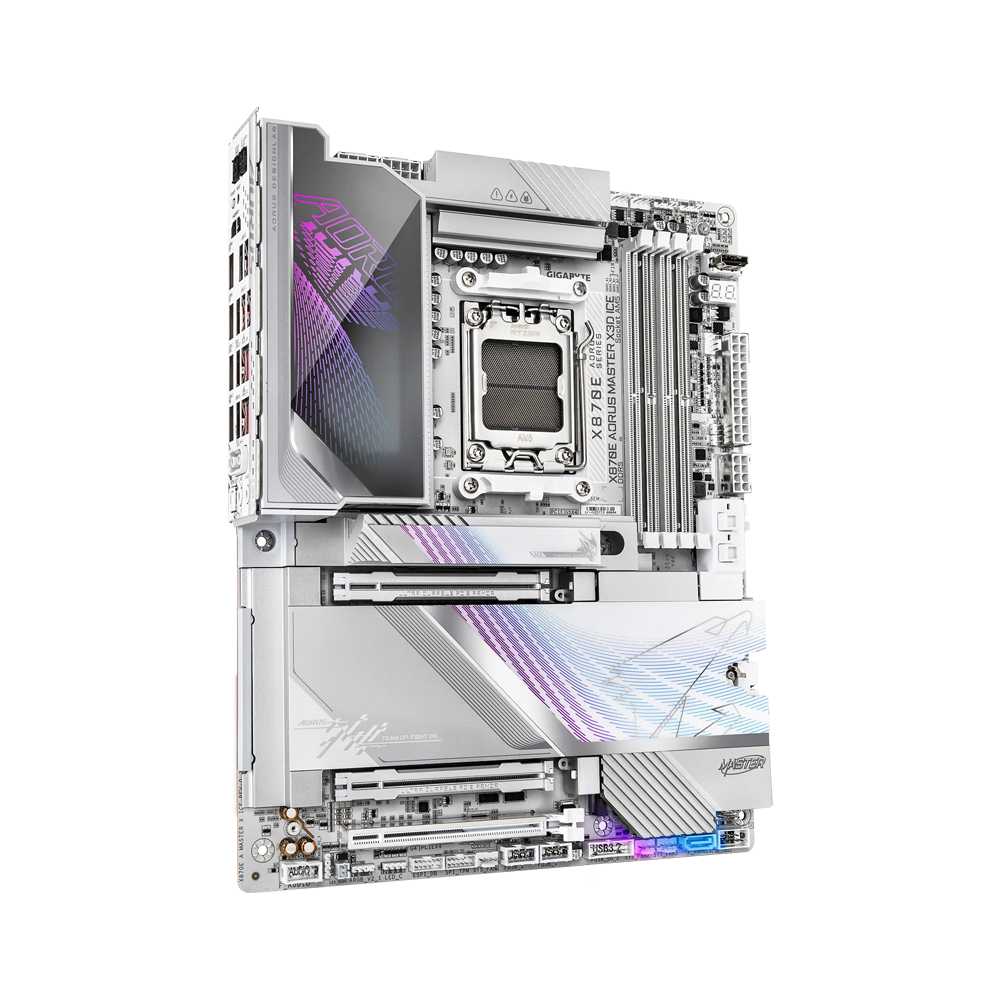 GIGABYTE X870E AORUS MASTER X3D ICE Motherboard - White