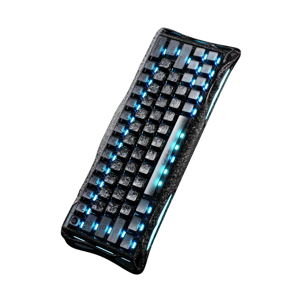 GravaStar Mercury V60 Pro 60% Hall Effect Magnetic Switch Gaming Keyboard Special Edition - Cyber Frost -Black