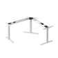 Gamvity L Shape Standing Ergonomic 3 Legs Stand Up Modern Furniture Table Electric Height Adjustable Desk(1000x1750mm) - White