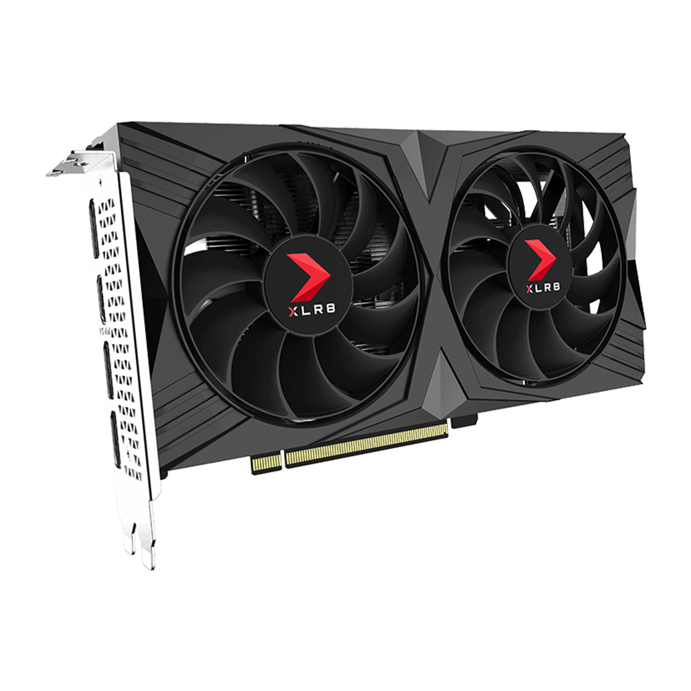 PNY Nvidia GeForce RTX 4060 8GB XLR8 Gaming VERTO Overclocked Dual Fan DLSS 3 Graphics Card - Black