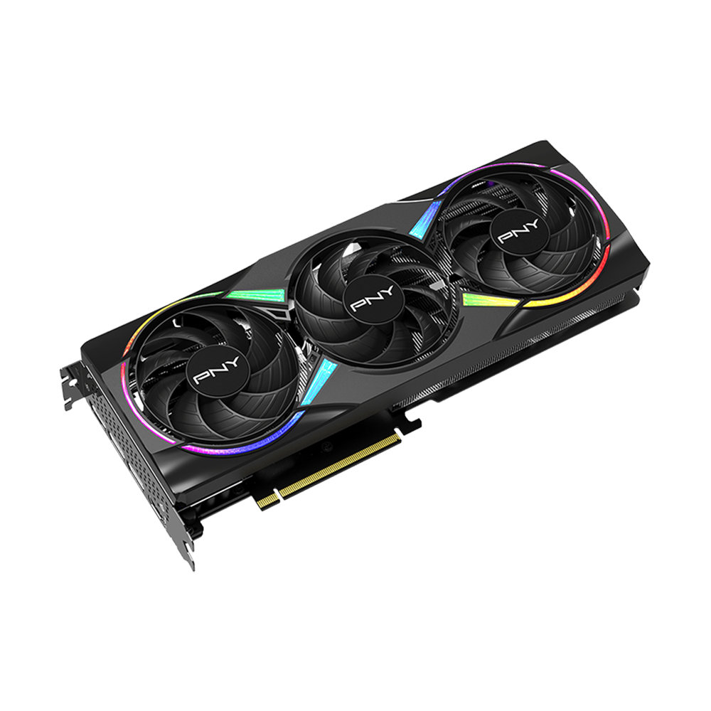 PNY Nvidia GeForce RTX 5060Ti 8GB ARGB Overclocked Triple Fan Graphics Card - Black