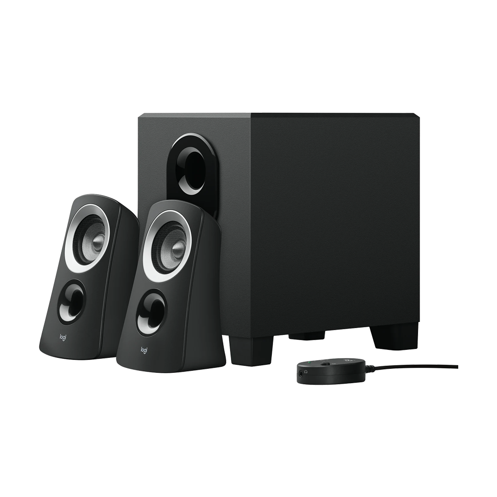 LOGITECH Z313 Speaker System With Subwoofer - Black