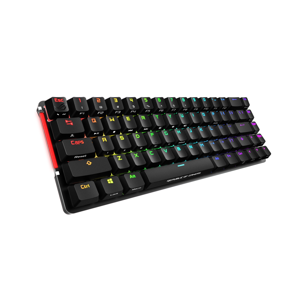 ASUS M601 ROG FALCHION 65% RGB Red Cherry ABS Wireless Mechanical Gaming Keyboard Arabic - Black