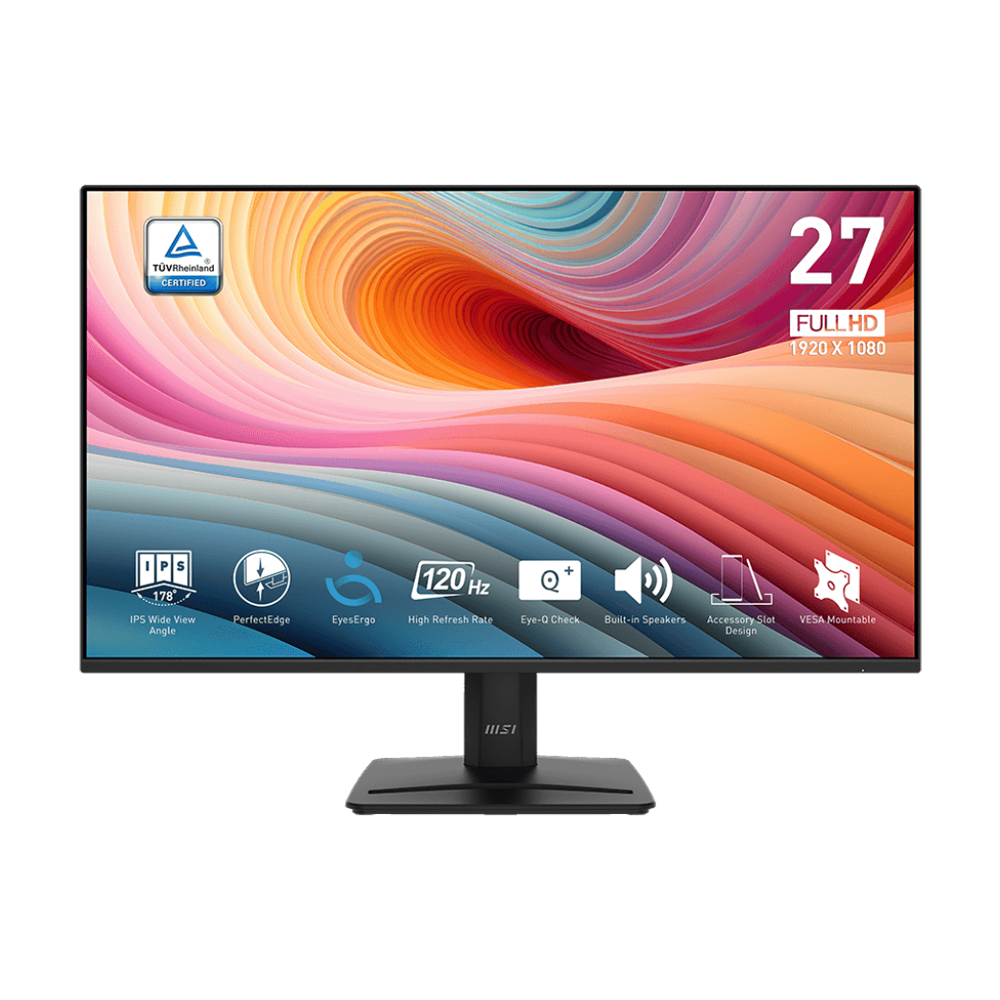 MSI PRO MP275 E2 - 27 Inch FHD 120Hz 1ms HDMI 2.0 IPS Gaming Monitor - Black