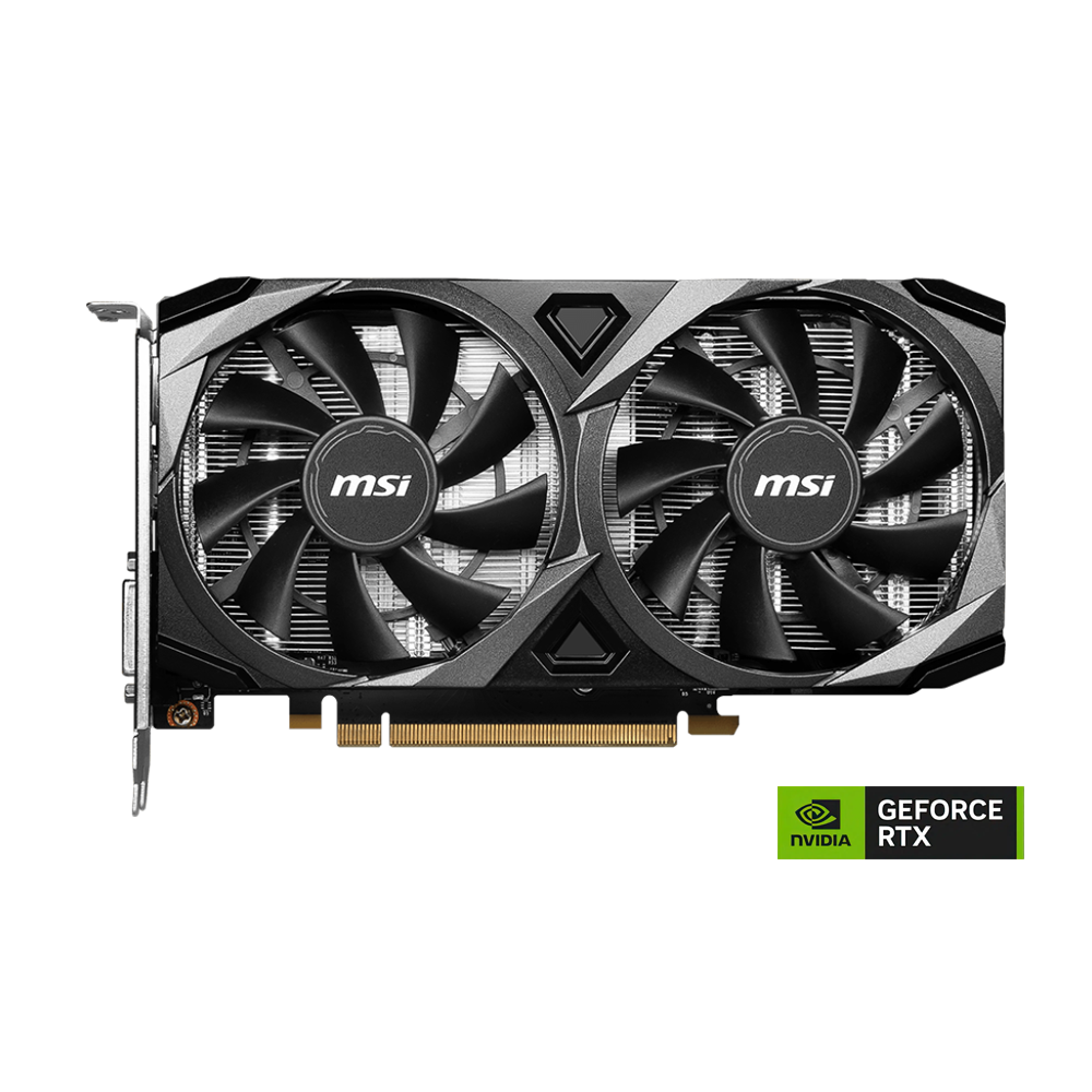 MSI NVIDIA GEFORCE RTX 3050 VENTUS 2X XS 8GB OC Graphics Card - Black