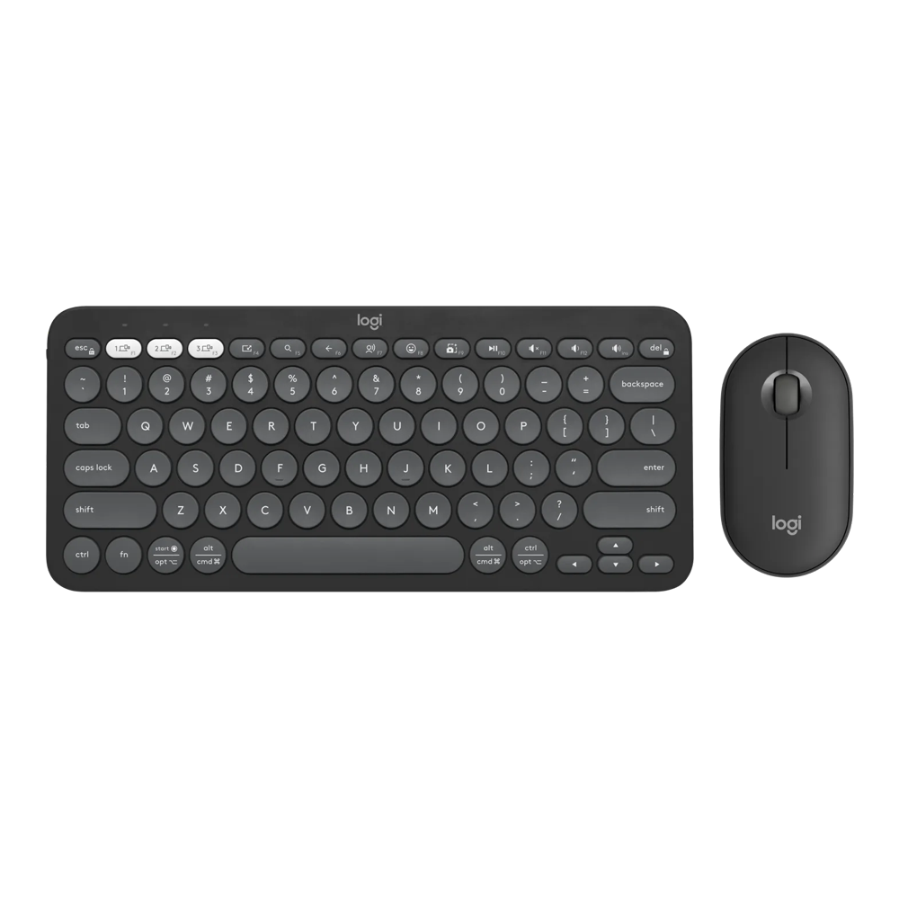 LOGITECH Pebble 2 Keyboard Mouse Combo - Tonal Graphite (Eng/Arb)