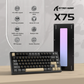 ATTACK SHARK X75 Wireless Gaming Keyboard - Starlight Black