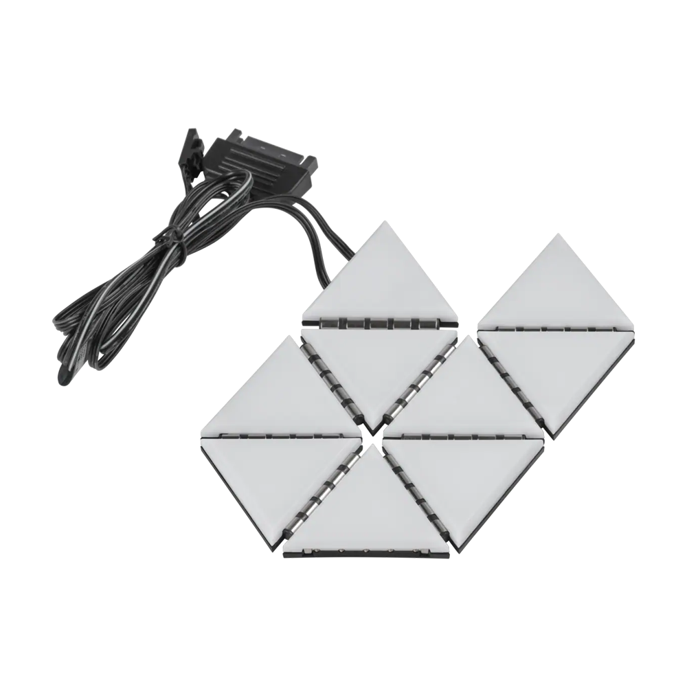 Corsair iCUE LC100 Case Accent Lighting Panels — Mini Triangle — 9x Tile Expansion Kit