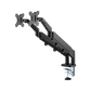 GAMEON Dual Monitor Arm Stand And Mount - Black