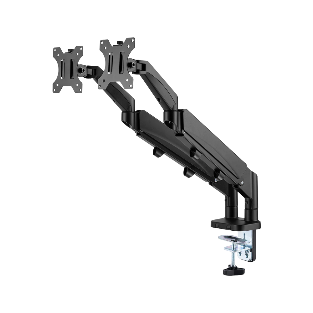 GAMEON Dual Monitor Arm Stand And Mount - Black