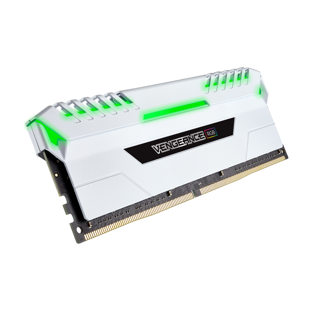 CORSAIR VENGEANCE RGB 3000Mhz 16GB(8X2) DDR4 Memory - White
