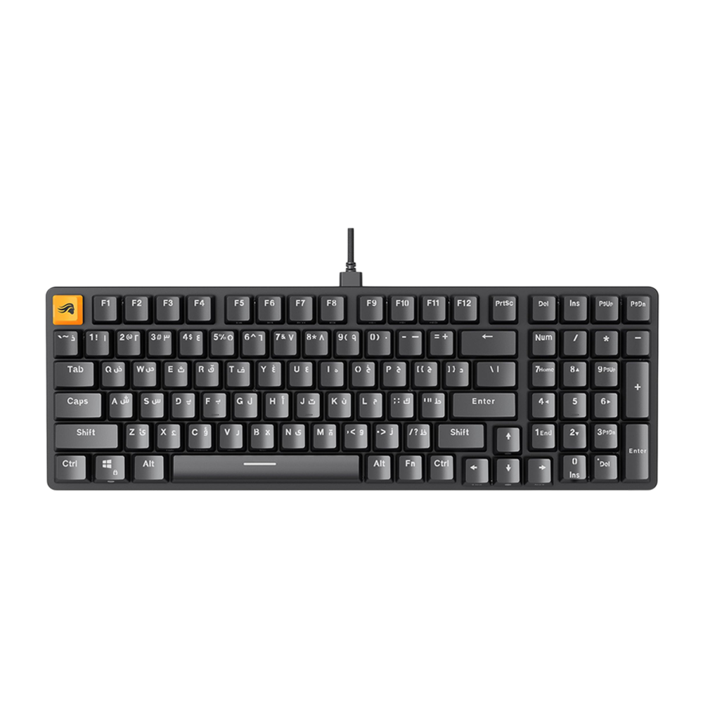 GLORIOUS GMMK2 96% Wired RGB Mechanical Gaming Keyboard Arabic - Black