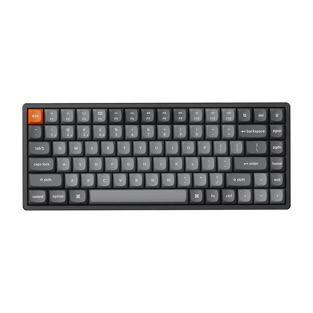Keychron K2 Max QMK 75% Wireless RGB Mechanical Keyboard (RGB Backlight Aluminum Frame Hot-Swappable) - Black