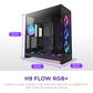 NZXT H9 Flow RGB+ (2025) Dual-Chamber Mid Tower Case With RGB Fans & Control Hub - All Black