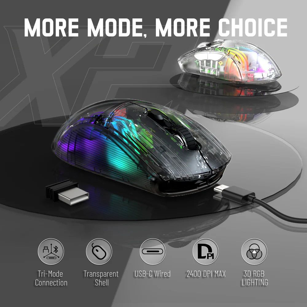 ATTACK SHARK X2 Wireless Gaming Mouse - Black