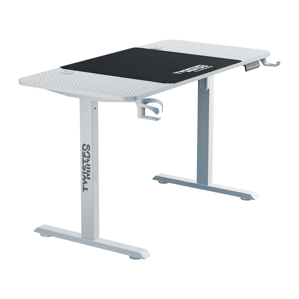 Twisted Minds Paradox Adjustable Gaming Desk - White