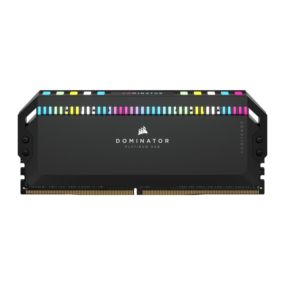 CORSAIR DOMINATOR PLATINUM 64GB (2 x 32GB) RGB DDR5 DRAM 5200MHz C40 Memory Kit - Black