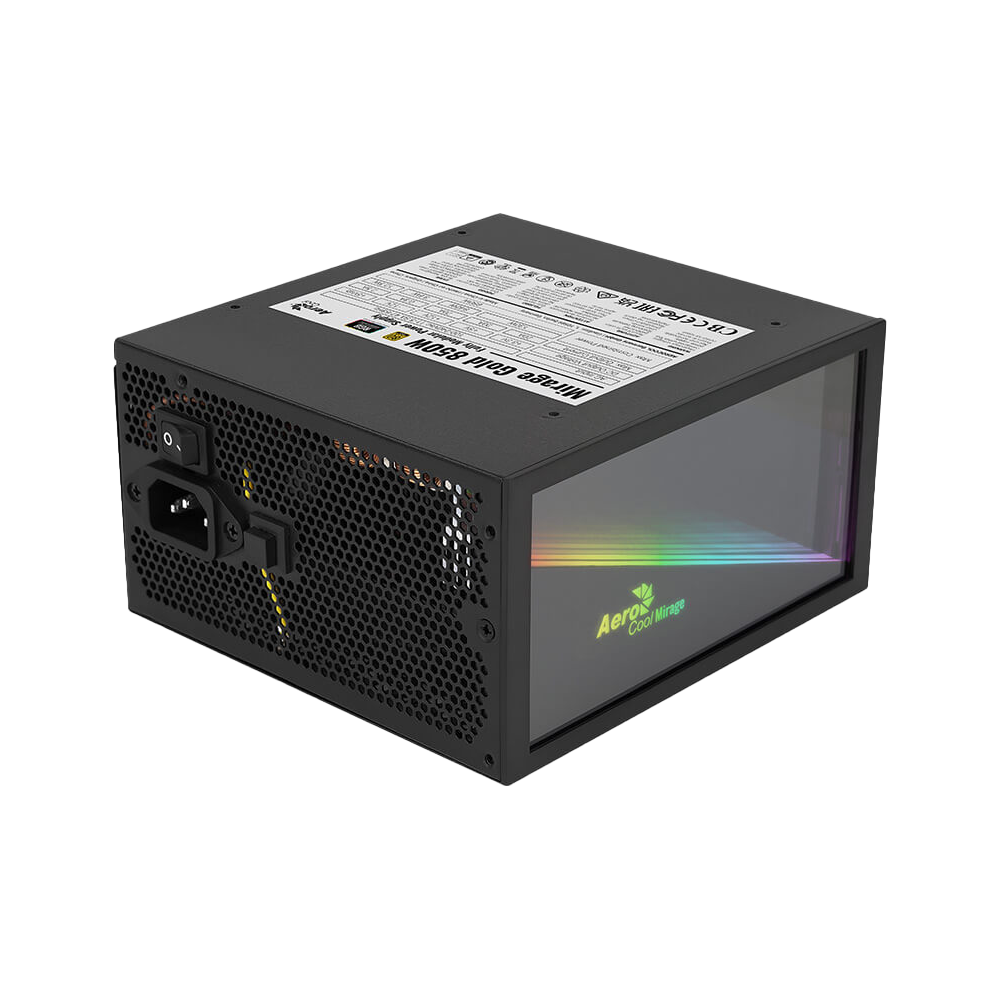 AEROCOOL MIRAGE 850W Gold Fully Modular APFC Power Supply - Black