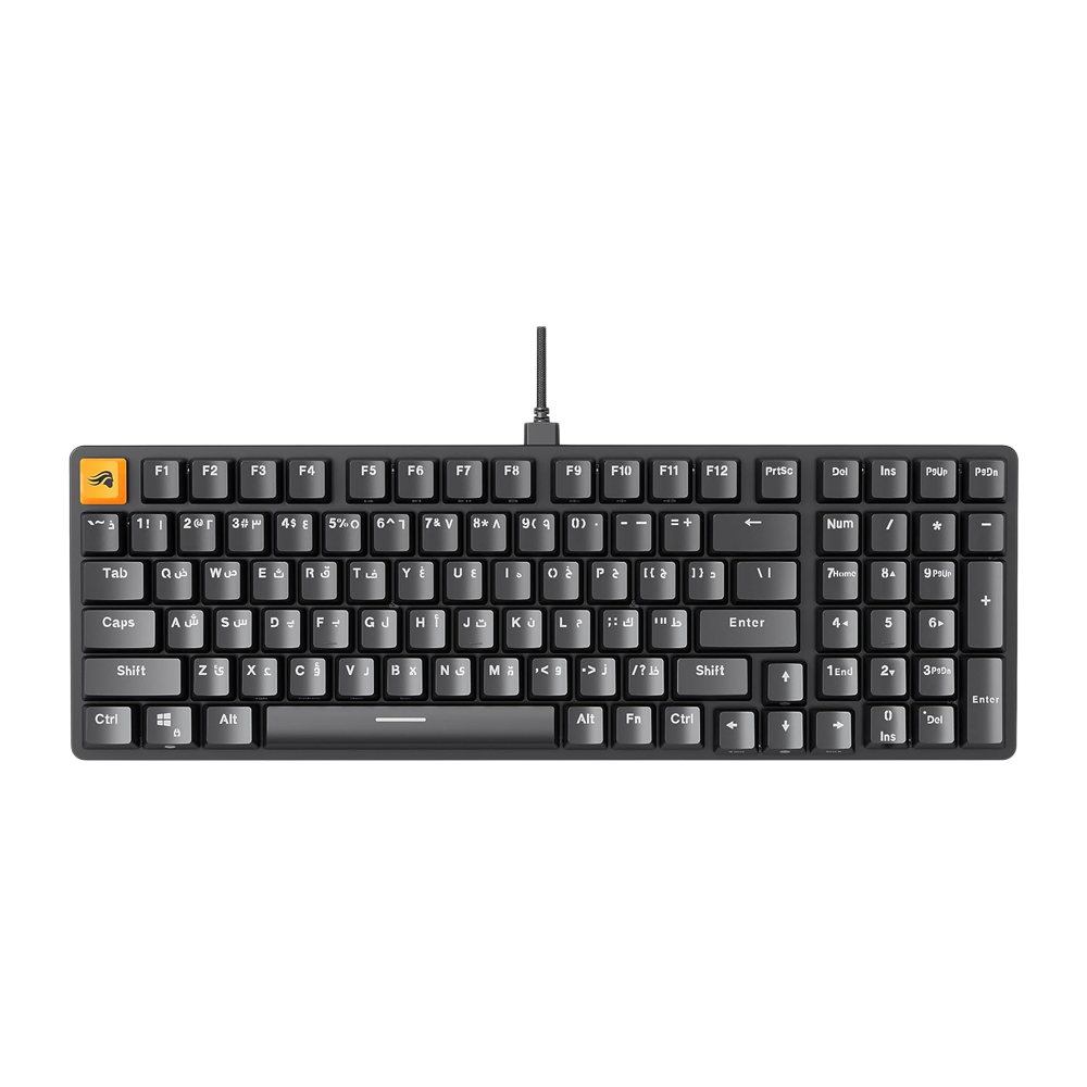 GLORIOUS GMMK2 96% Wired RGB Mechanical Gaming Keyboard Arabic - Black