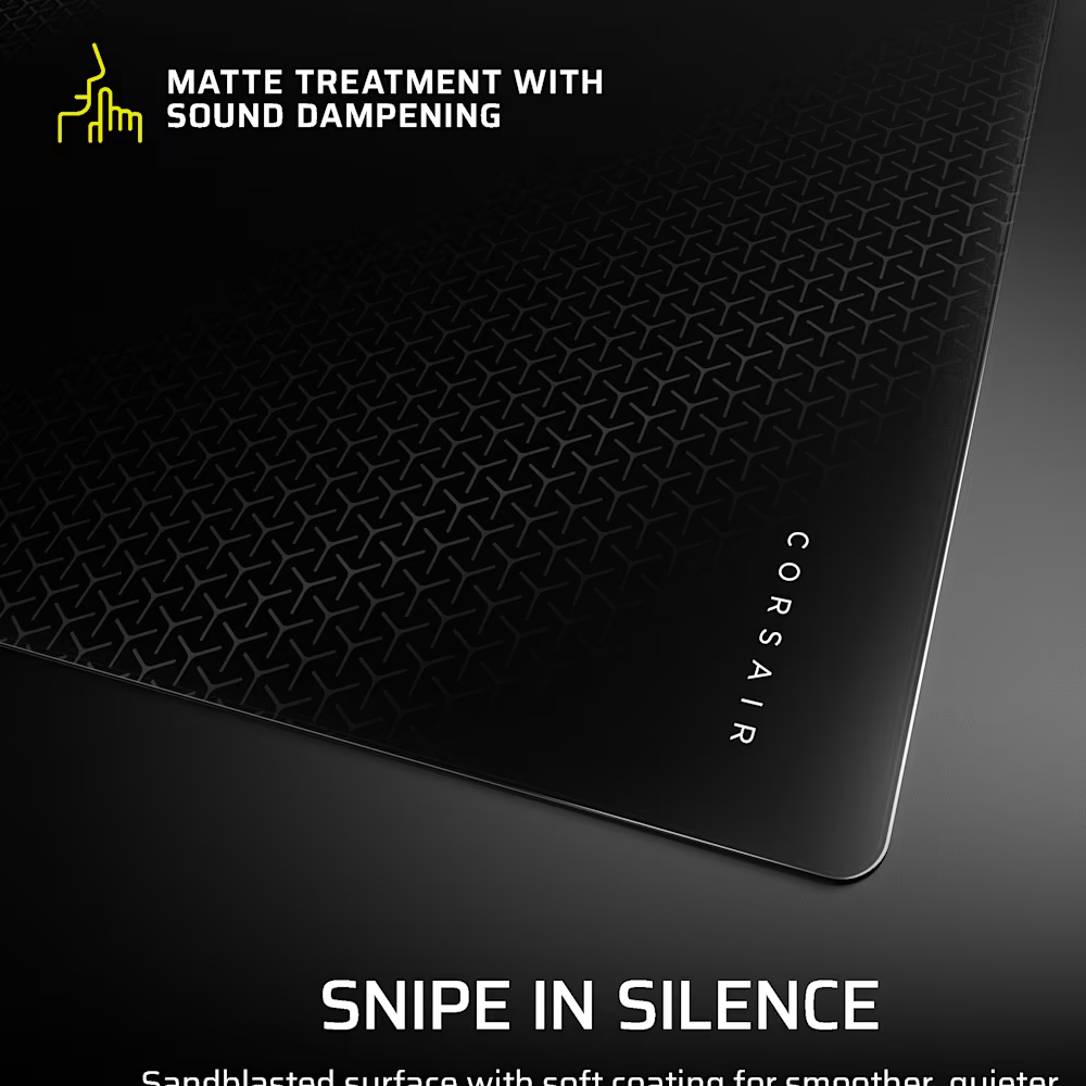 CORSAIR MM Glass Large Precision Gaming Mouse Pad - Black