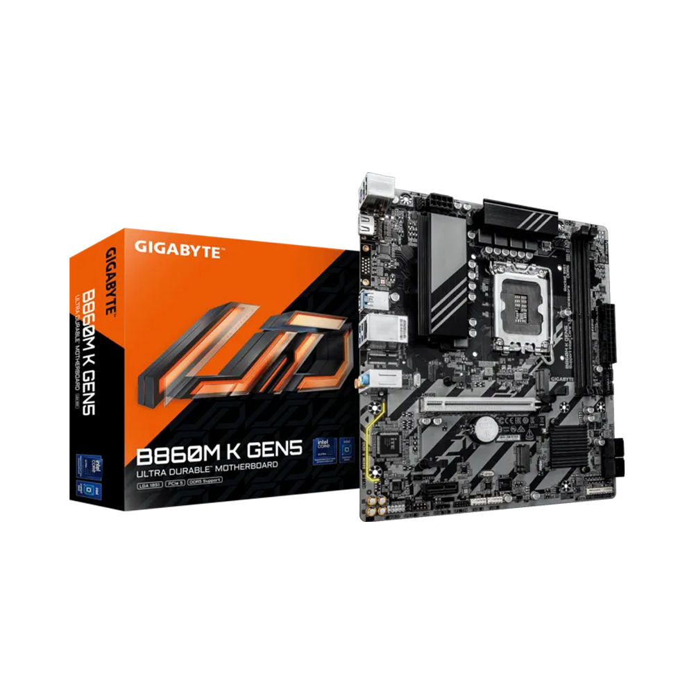 GIGABYTE B860M K GEN5 DDR5 Motherboard - Black