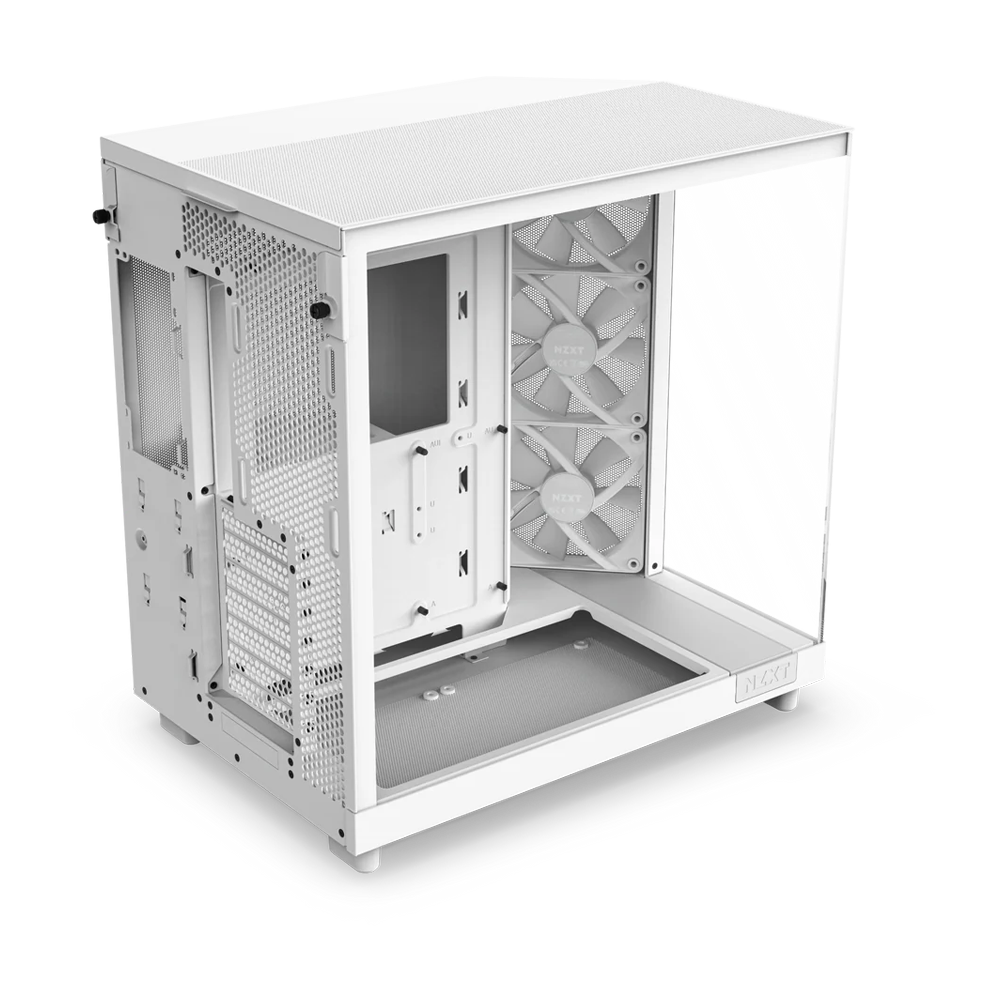 NZXT H6 Flow RGB (2023) Compact Dual-chamber ATX Case with RGB Fans - All White