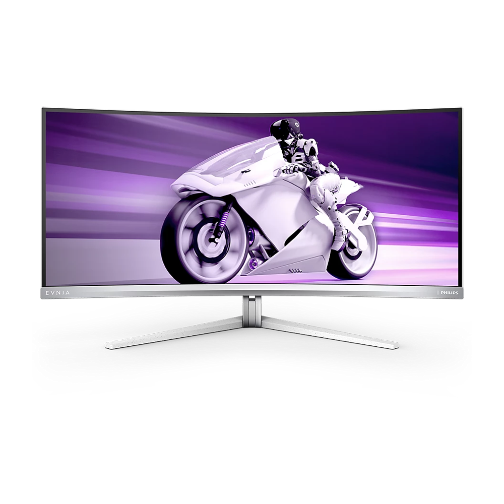 PHILIPS Evnia 34 Inch 165 Hz WQHD HDMI 2.1 Curved Gaming Monitor - White