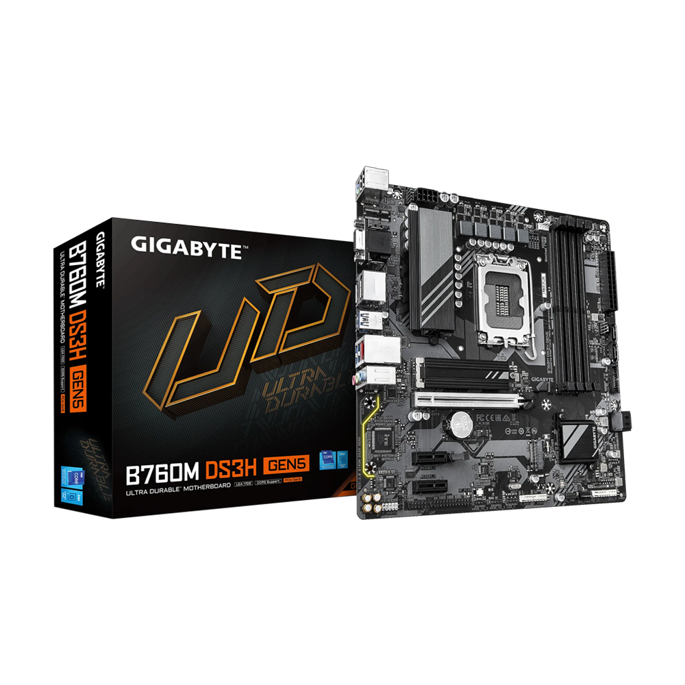 GIGABYTE B760M DS3H GEN5 DDR5 Motherboard - Black