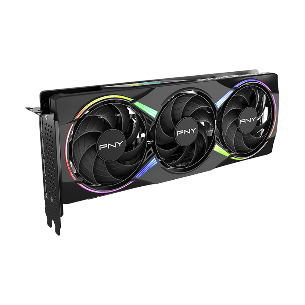 PNY Nvidia GeForce RTX 5060Ti 8GB ARGB Overclocked Triple Fan Graphics Card - Black