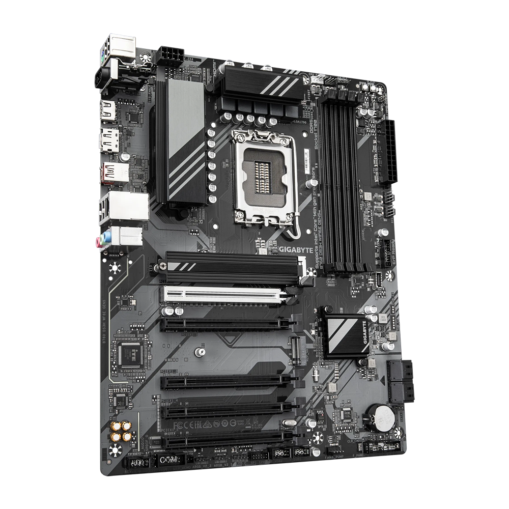 GIGBAYTE B760 DS3H WIFI6E GEN5 DDR5 Gaming Motherboard - Black