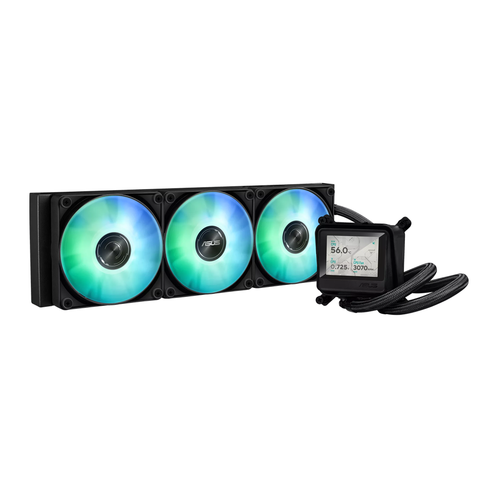 ASUS MAX Gaming 360 ARGB LCD Liquid Cooler - Black