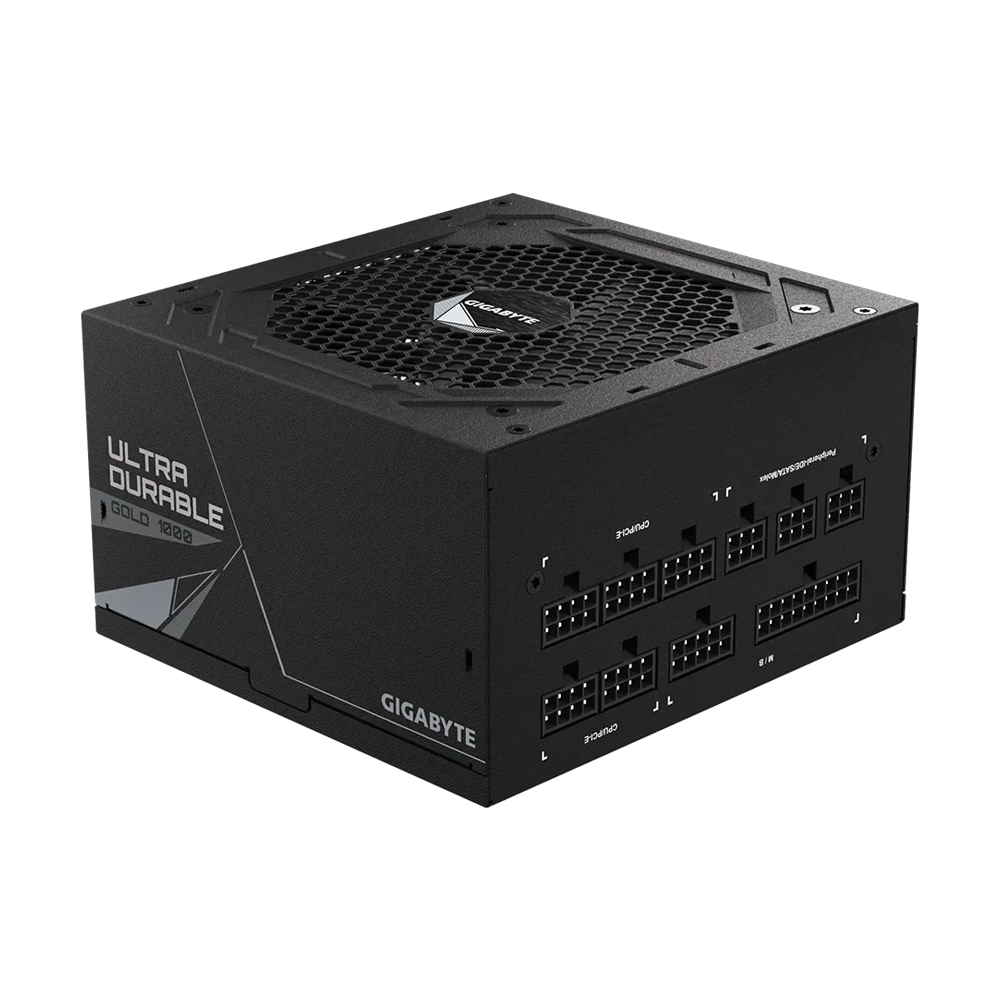 GIGABYTE UD1000GM 1000W PG5 V2 Fully Modular PCIe 5.1 ATX 3.1 80 Plus Gold  Power Supply - Black