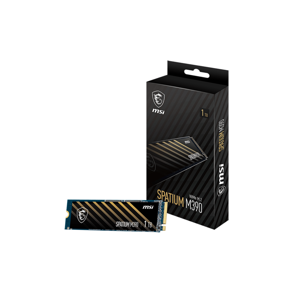 MSI SPATIUM M390 - M.2 2280 PCIe GEN3x4 NVMe 1.4 (Up to R:3300MB/s , W:3000MB/s) - 1TB