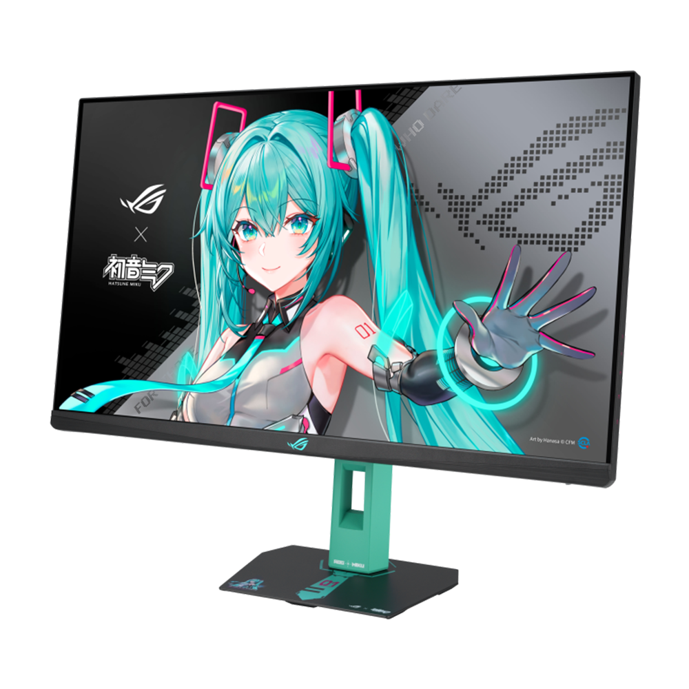 ASUS ROG STRIX XG27ACMEG-G 27 Inch 260Hz QHD HDMI 2.1 0.3ms Hatsune Miku Edition Fast IPS Gaming Monitor - Black