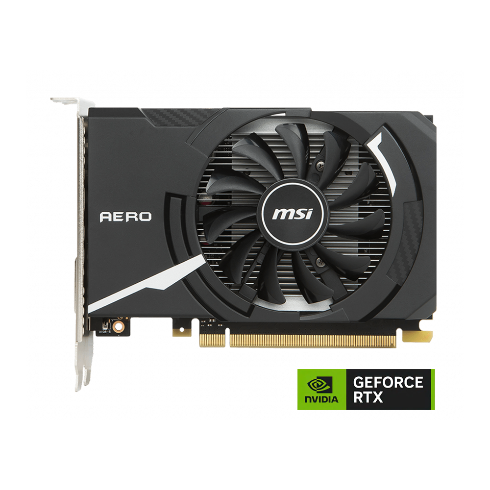 MSI NVIDIA GEFORCE RTX 3050 AERO ITX 8GB OC Graphics Card - Black