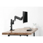 GAMEON Pole Mounted Aluminum Heavy Duty Spring Assisted Single Monitor Arm