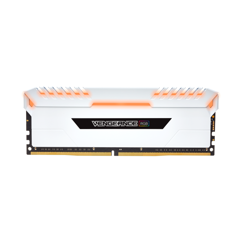 CORSAIR VENGEANCE RGB 3000Mhz 16GB(8X2) DDR4 Memory - White