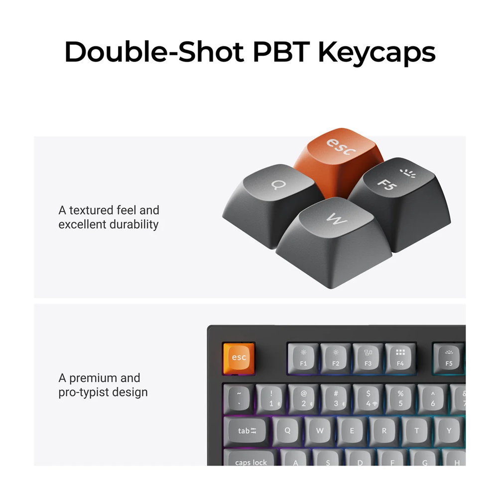 Keychron K10 Max QMK 100% Wireless RGB Mechanical Gaming keyboard (RGB Backlight Hot-Swappable) - Black